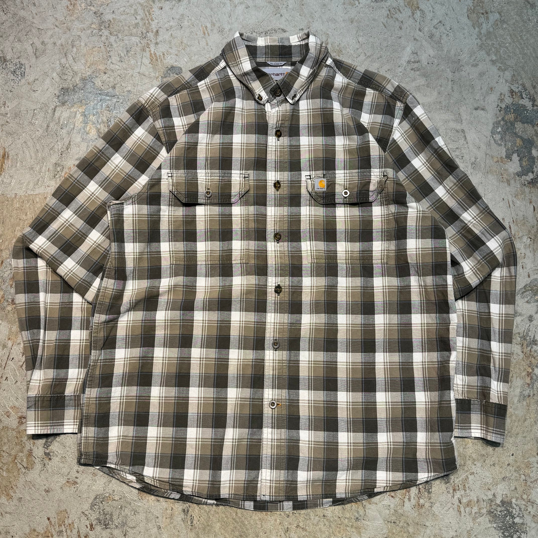 Used clothing carhartt/Carhartt/Button-down long sleeve shirt/Check/Size L