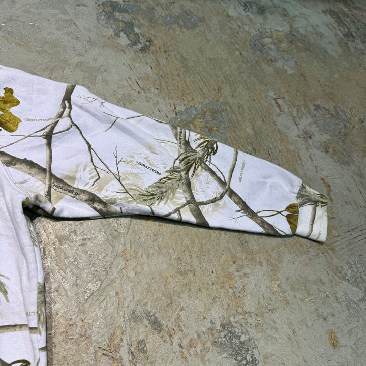二手衣服GANDERMTN/ gunder mountain /Real Tree Pattern Pull Over Parker /真实树图案套衫连帽衫/尺寸M