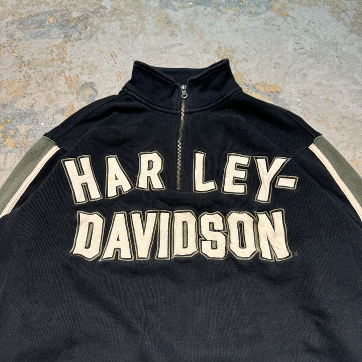 중고 의류 Harley Davidson/Harley Davidson/Half Zip Cotton Knit Sweater/Size M