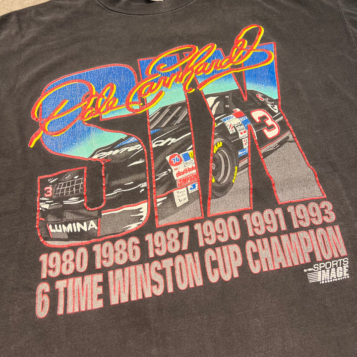 古着 USA製 94's デイル・アーンハート  / #6 / ウィンストン杯 優勝 / レーシング / ヴィンテージ シングルステッチ プリントTシャツ/サイズXL