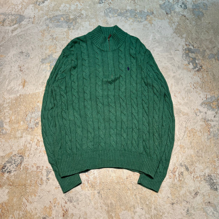 旧衣POLO by Ralph Lauren/ POLO拉尔夫劳伦/半拉链针织毛衣/尺寸L
