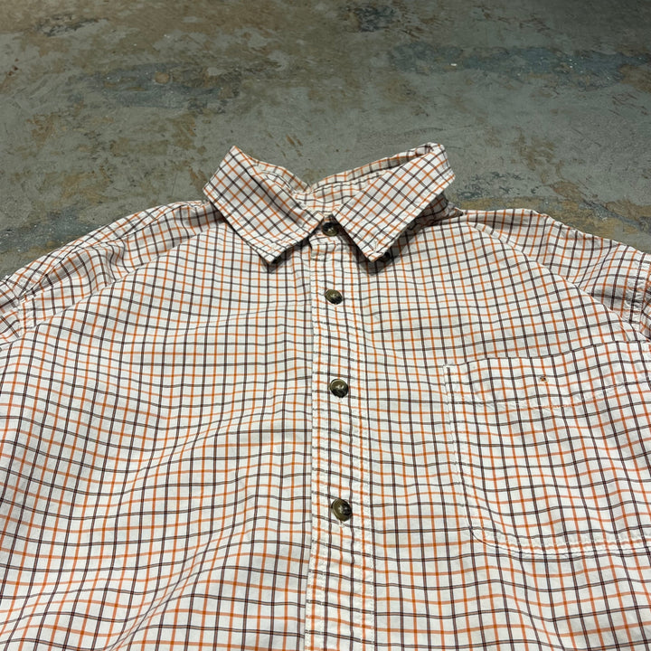 #4369 Used clothing Carhartt/Long Sleeve Button Down Shirt/Long Sleeve Button Down Shirt/Checked Plaid/Size XL
