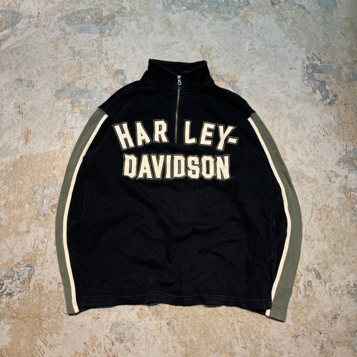 중고 의류 Harley Davidson/Harley Davidson/Half Zip Cotton Knit Sweater/Size M