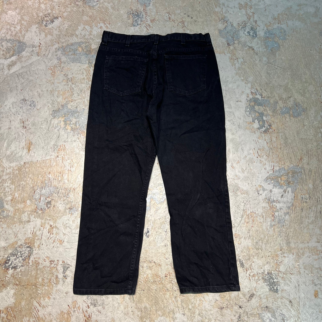 #4758 Used clothing GEORGE/Black Denim Pants/Black Denim Pants/Size 36×29