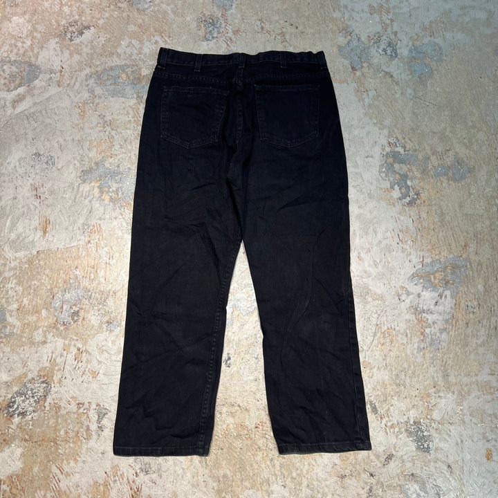 #4758 Used clothing GEORGE/Black Denim Pants/Black Denim Pants/Size 36×29