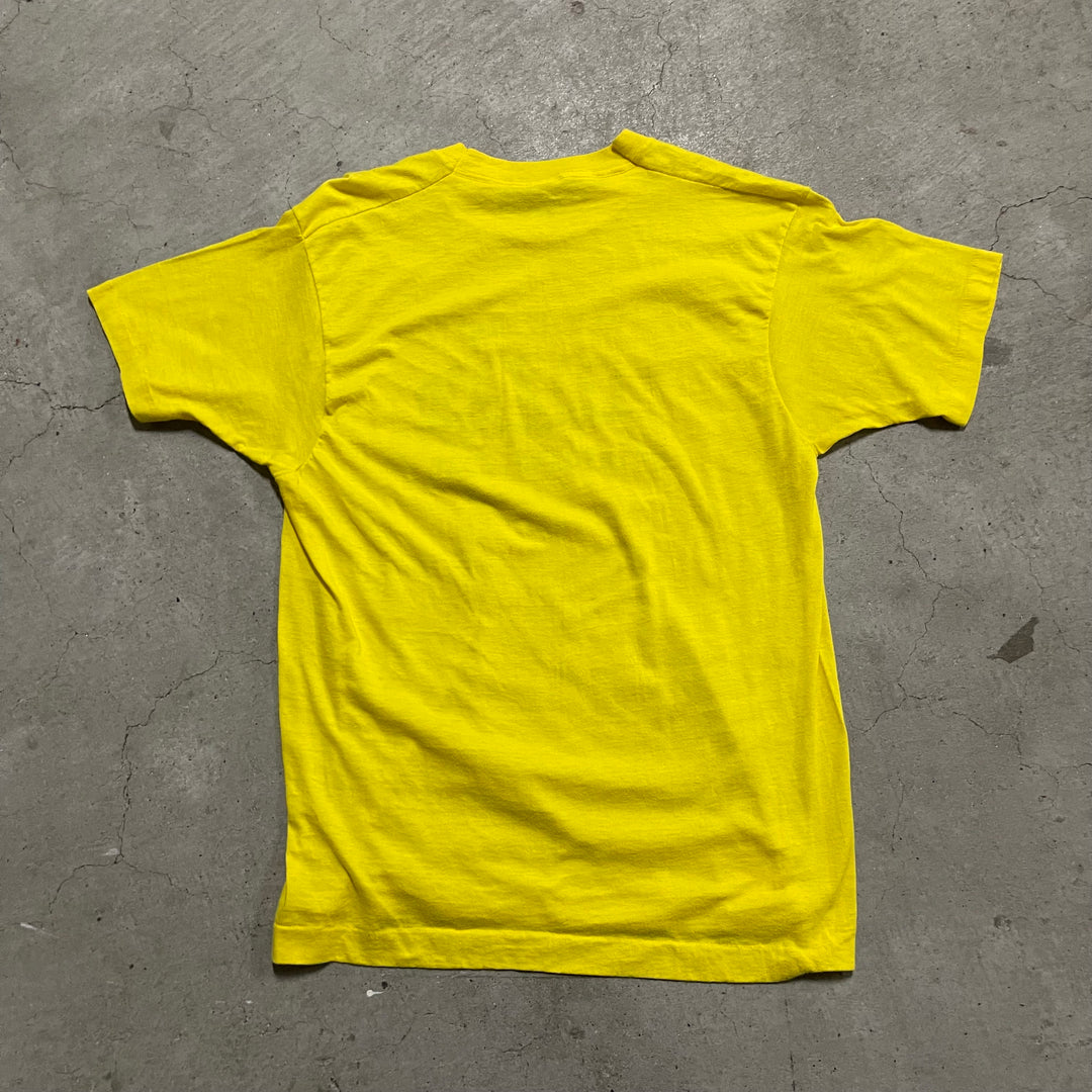 미국 80 년대 스크린 스타/Tuffy/빈티지 싱글 스티치 프린트 티셔츠/크기 L에서 만든 빈티지 의류