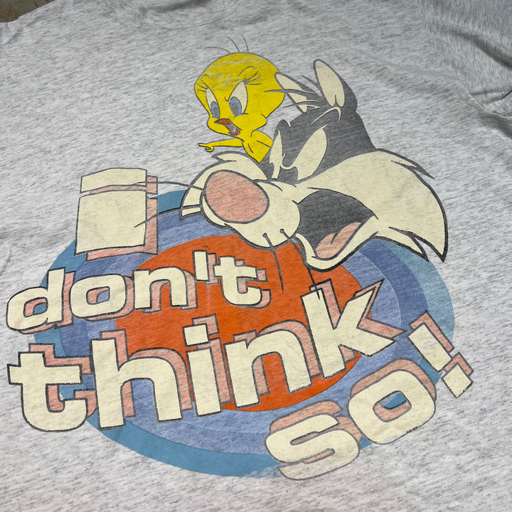 古着 97's ルーニーテューンズ/トゥイーティー/シルベスター/ヴィンテージ シングルステッチプリントTシャツ/サイズL
