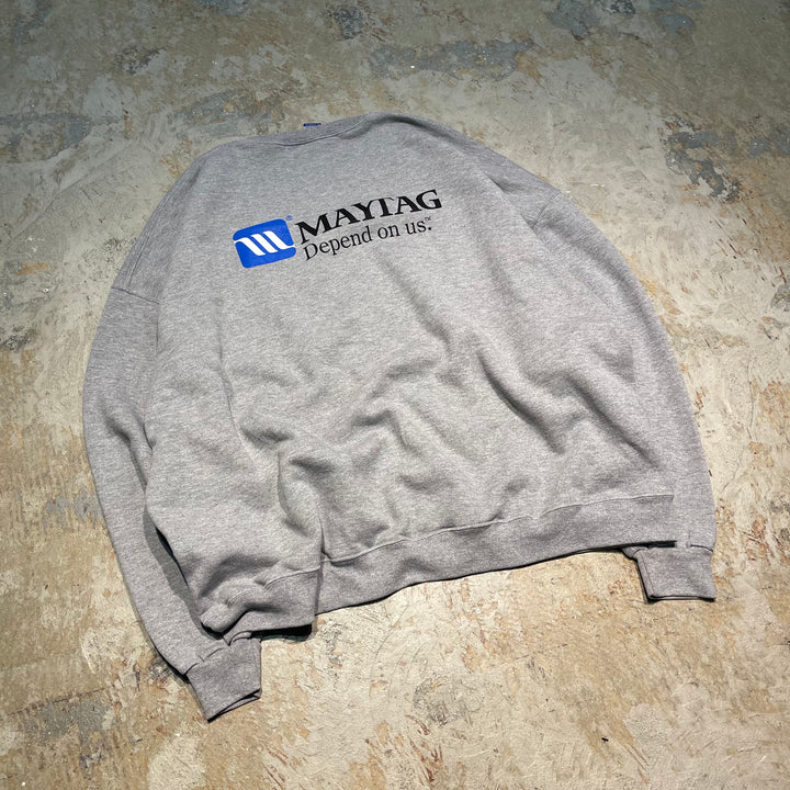 #3793 古着 Russell/ラッセル/Crew Neck Sweat Shirts/クルースウェット/MAYTAG Depend on us./背面ロゴ/サイズ4XL