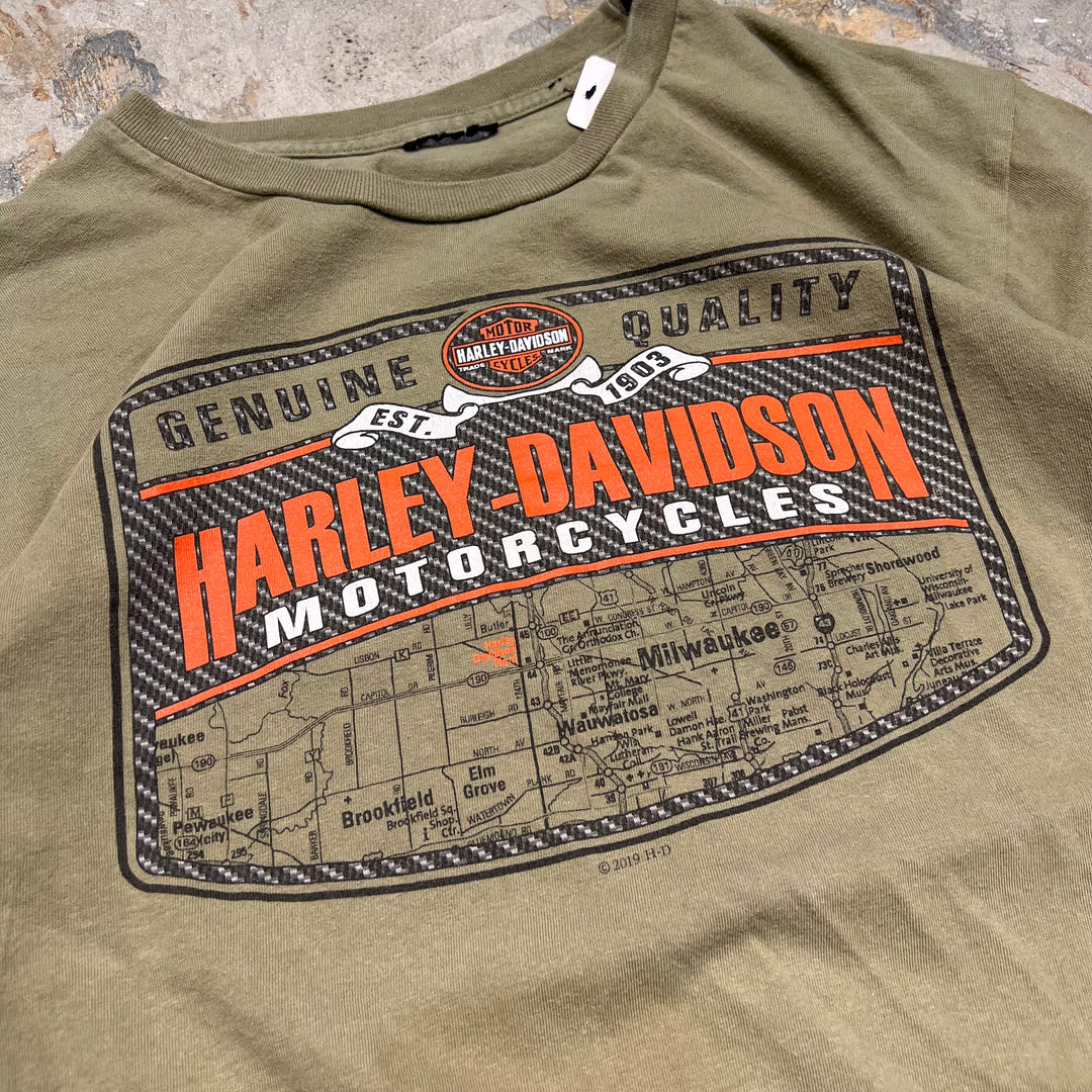 Used clothing Harley-Davidson / Traverse City Store, Michigan / Printed T-shirt / Size equivalent to xl