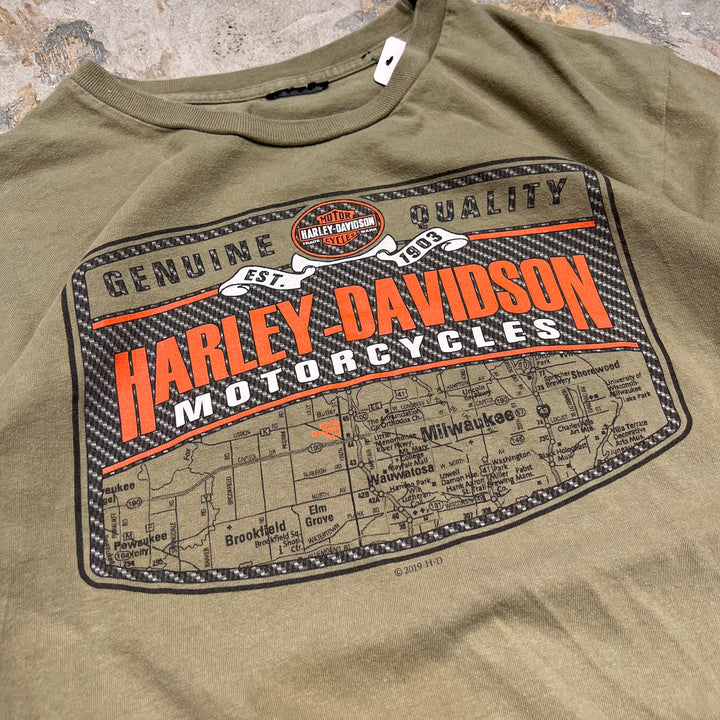 Used clothing Harley-Davidson / Traverse City Store, Michigan / Printed T-shirt / Size equivalent to xl