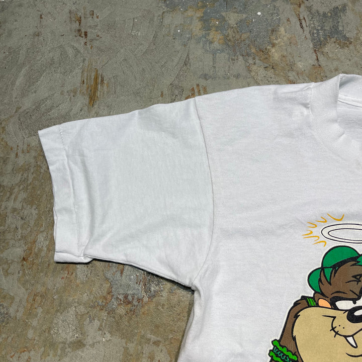 古着 USA製 96's ルーニーテューンズ/ダズマニアン・デビル/IRISH/ヴィンテージ シングルステッチ プリントTシャツ/サイズS