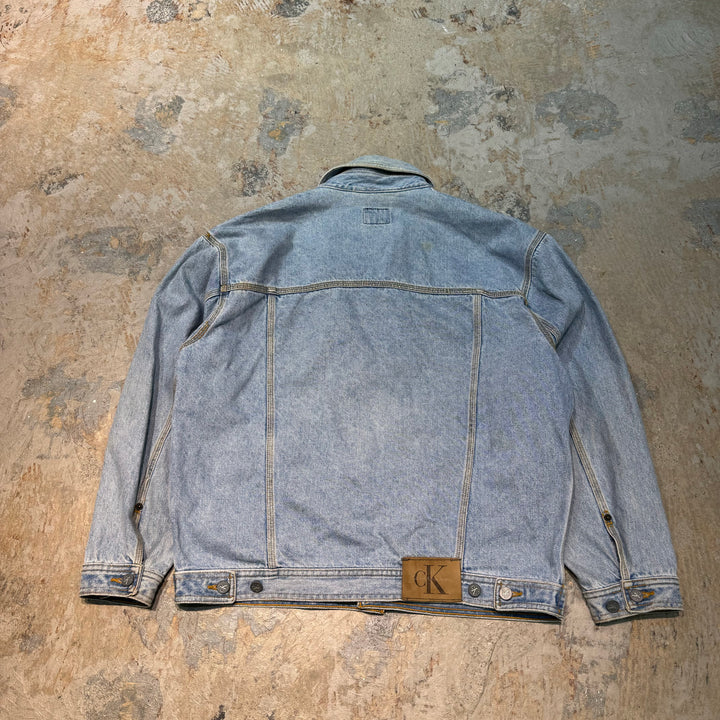 二手衣服CALVIN KLEIN/卡尔文克莱恩/牛仔夹克/牛仔服/尺码L