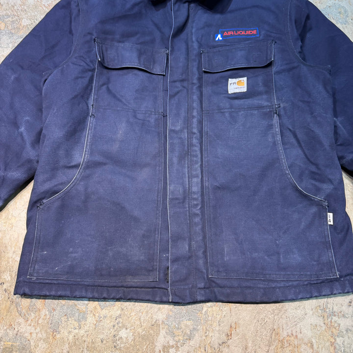 중고 의류 Carhartt/ 전통적인 코트/ 회사 로고/ 퀼트 안감/ 크기 L