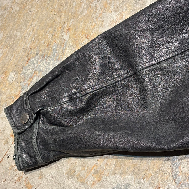 古着 WILSONS LEATHER/ ウィルソンズレザー/ 本革ジップアップレザージャケット/ 牛革/ サイズXL