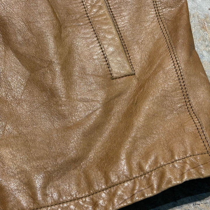 古着 WILSONS LEATHER/ ウィルソンズレザー/ 本革レザーハーフコート/ 牛革/ サイズM