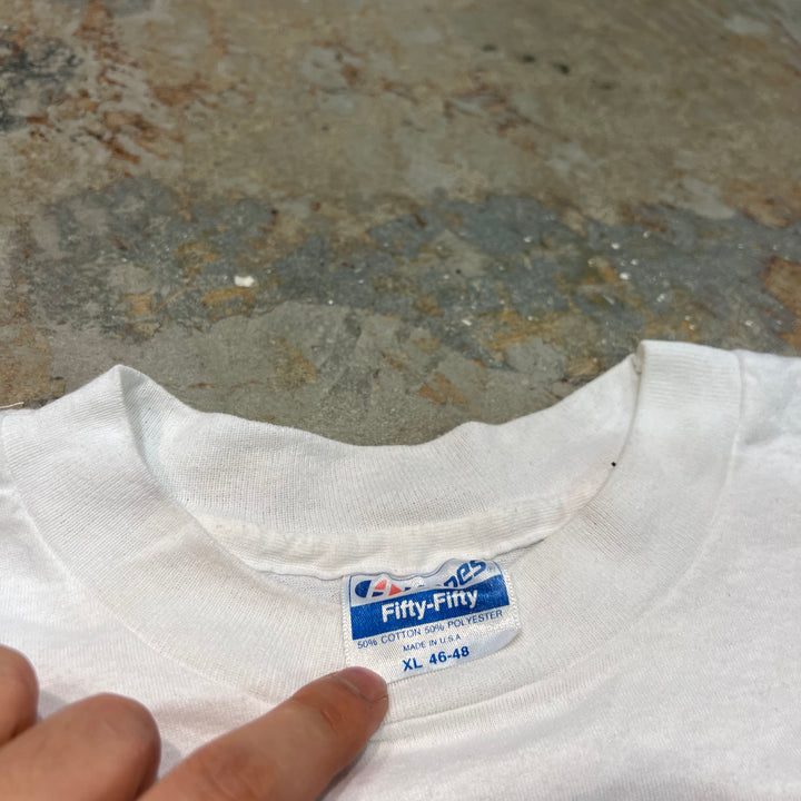 古着 USA製 92's HANES/ヘインズ/CHAMPION SHIP/グラフィック/ヴィンテージ シングルステッチ プリントTシャツ/サイズXL