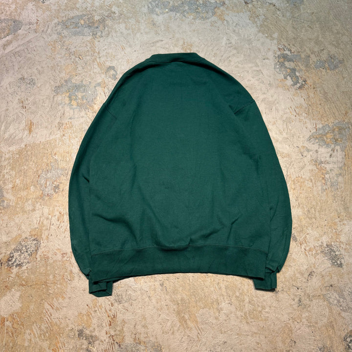 미국 80 년대에서 만든 중고 의류 ~ Russell Athletic/ Russell Athletic/ Blank Crew Neck Sweatshirt/ Plain/ Front V Gusset/ Size L