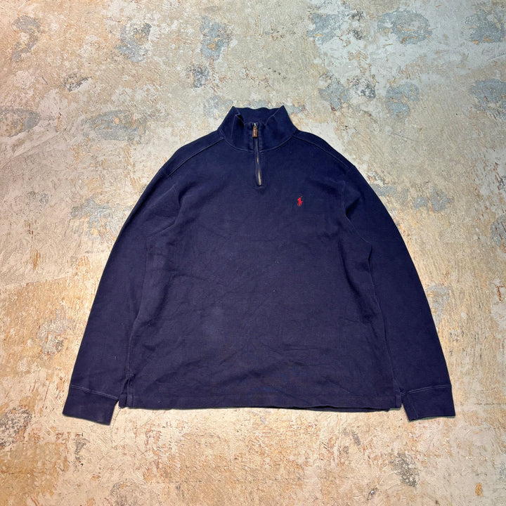 Used clothing POLO by Ralph Lauren/Polo Ralph Lauren/Half Zip Cotton Knit Sweater/Size L