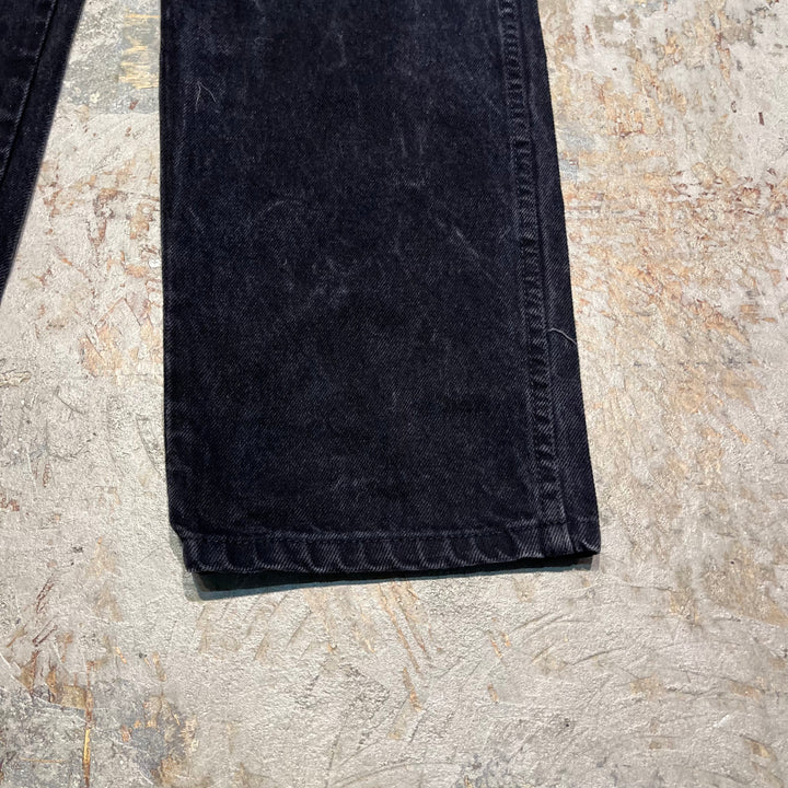 #4201 古着 RUSTLER/ラスラー/Black Denim Pants/ブラックデニムパンツ/ストレートパンツ/サイズ33×30