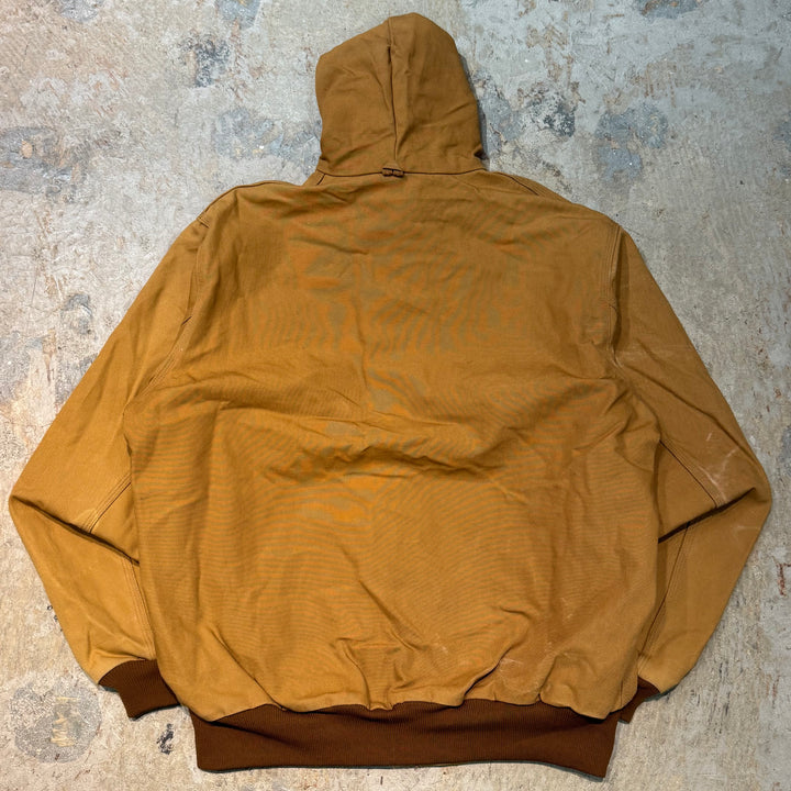 古着 USA製 80's~ Carhartt/ カーハート/ アクティブジャケット/ 企業ロゴ/ ダック地/ 裏地サーマル/ サイズXL