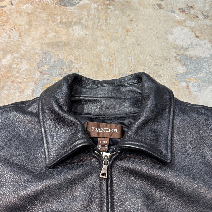 중고 의류 usavintage/zip-up 가죽 자켓/크기 XL