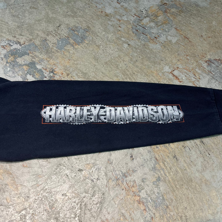 古着 USA製 Harley-Davidson/ハーレーダビッドソン/ プリントロングTシャツ/ サイズ2XL