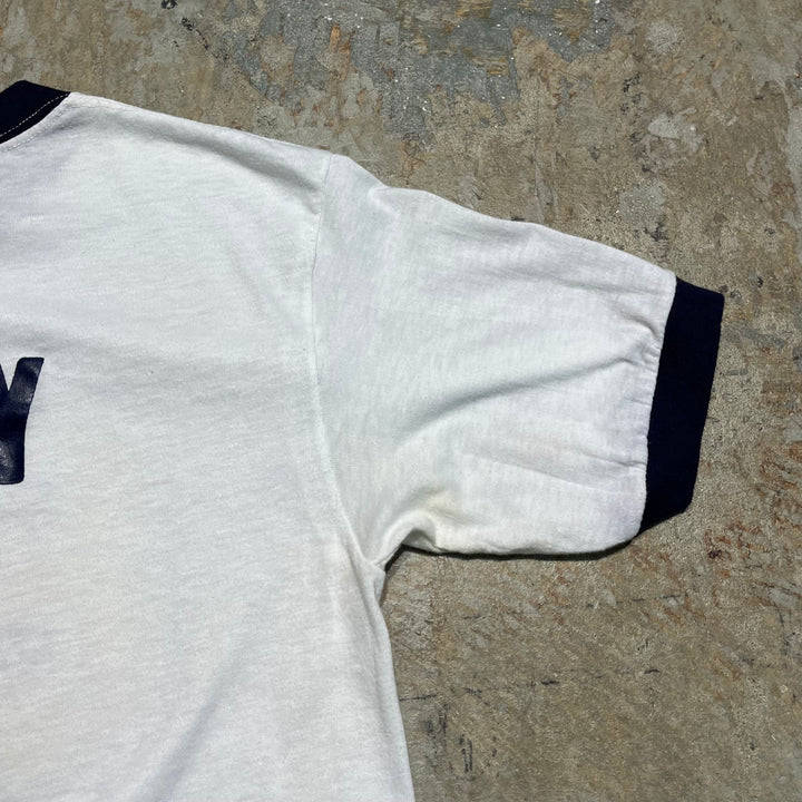 #4790 古着 80’s USA製 紙タグ/ヴィンテージ リンガーTシャツ/サイズM
