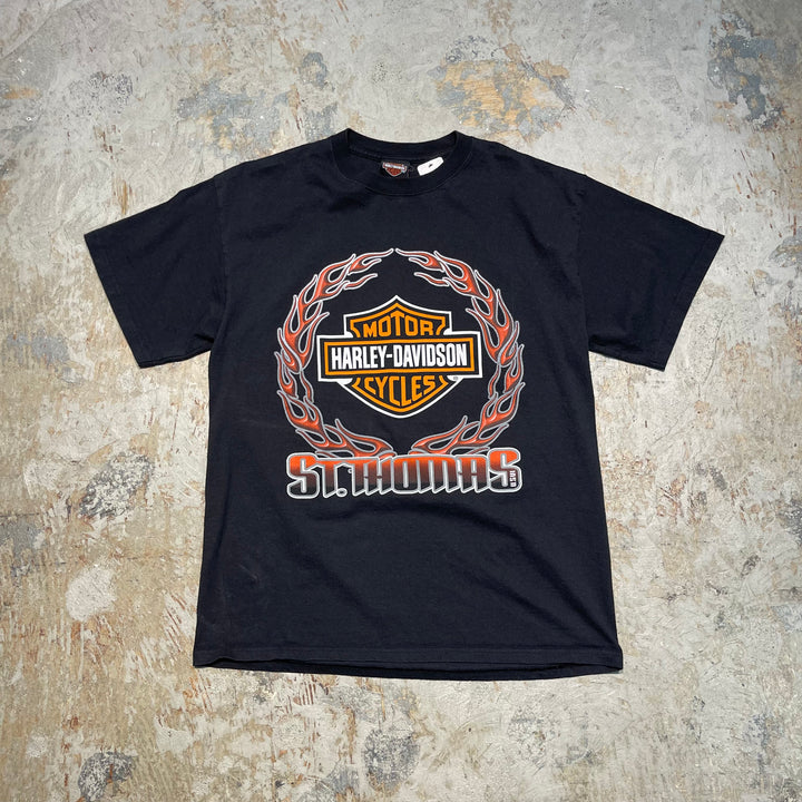 古着 Harley-Davidson/ハーレーダビッドソン/ST.THOMAS/プリントTシャツ/サイズL