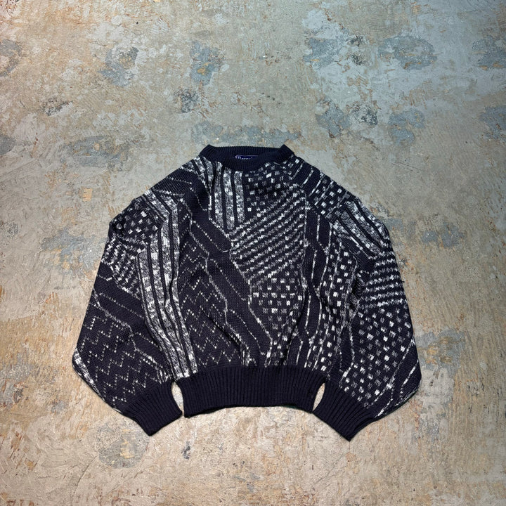 古着 USAVINTAGE/ クルーネックニットセーター/ 総柄/ サイズXL
