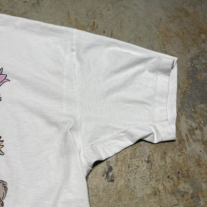 #4801 80's 古着 Hanes ヘインズ/アニマルプリント/ヴィンテージ シングルステッチ Tシャツ/サイズXXL