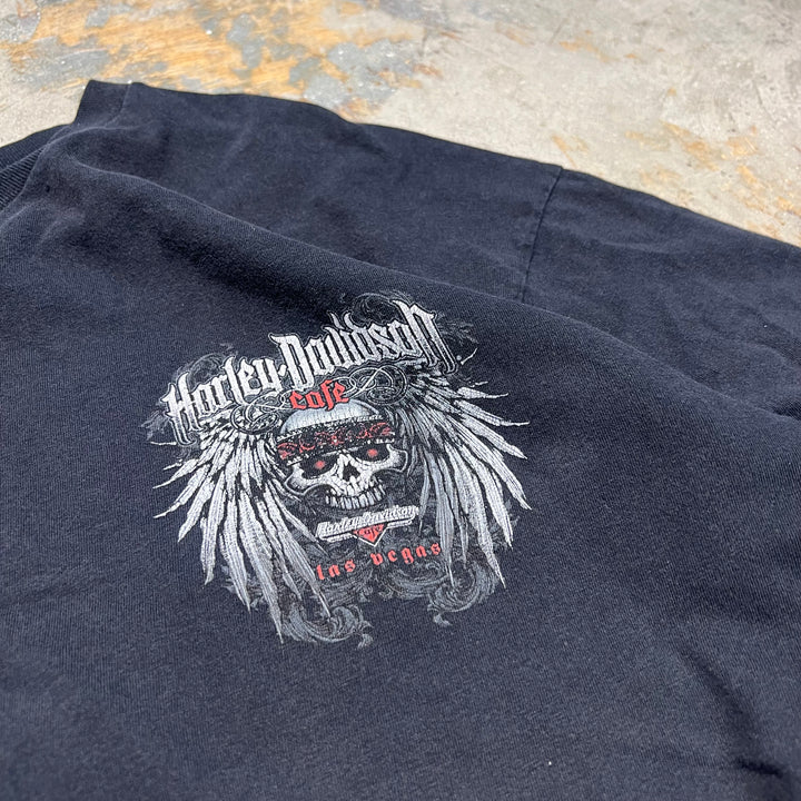 중고 의류 Harley-Davidson Cafe / Harley Davidson Cafe / Las Vegas Nevada 상점 / 인쇄 티셔츠 / 크기 XL