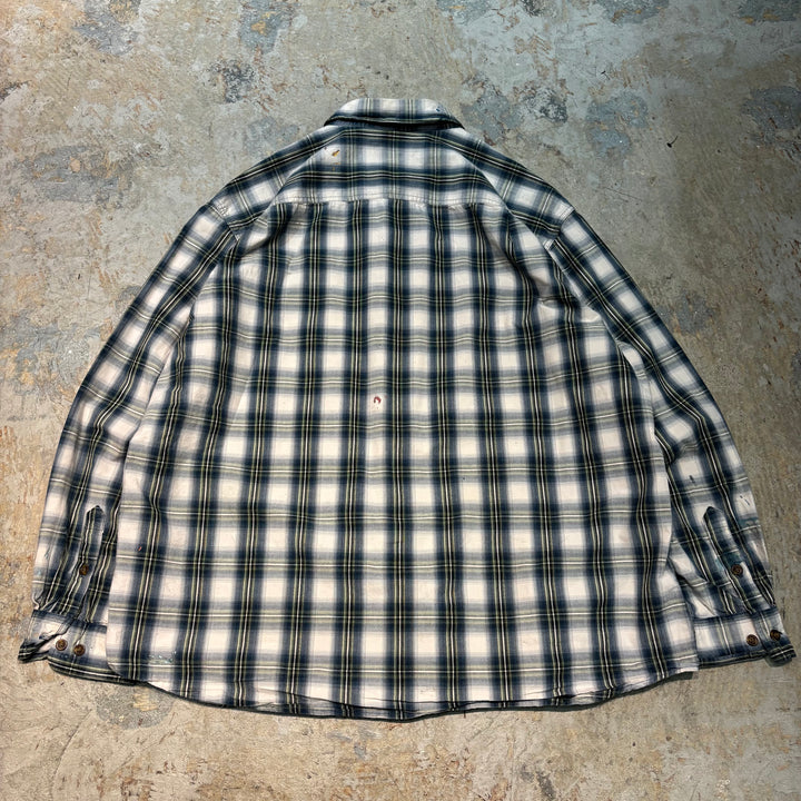 Used clothing carhartt/Carhartt/Button-down long sleeve shirt/Checked pattern/Size 2XL