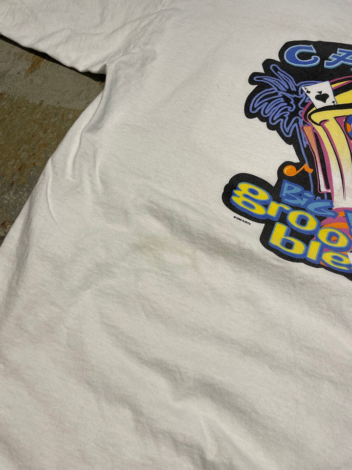 #MA160 古着 USA製 96's CAMEL/キャメル / 企業系 / camel big vegas groove blender / ヴィンテージ シングルステッチ プリントTシャツ/サイズXL