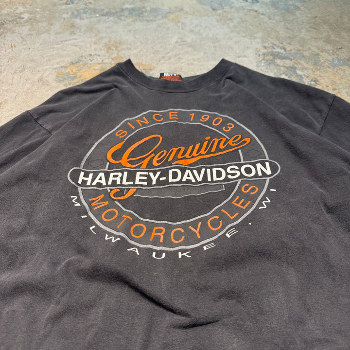 古着 USA製 Haley-davidson/ハーレーダビッドソン/プリントTシャツ/サイズXL