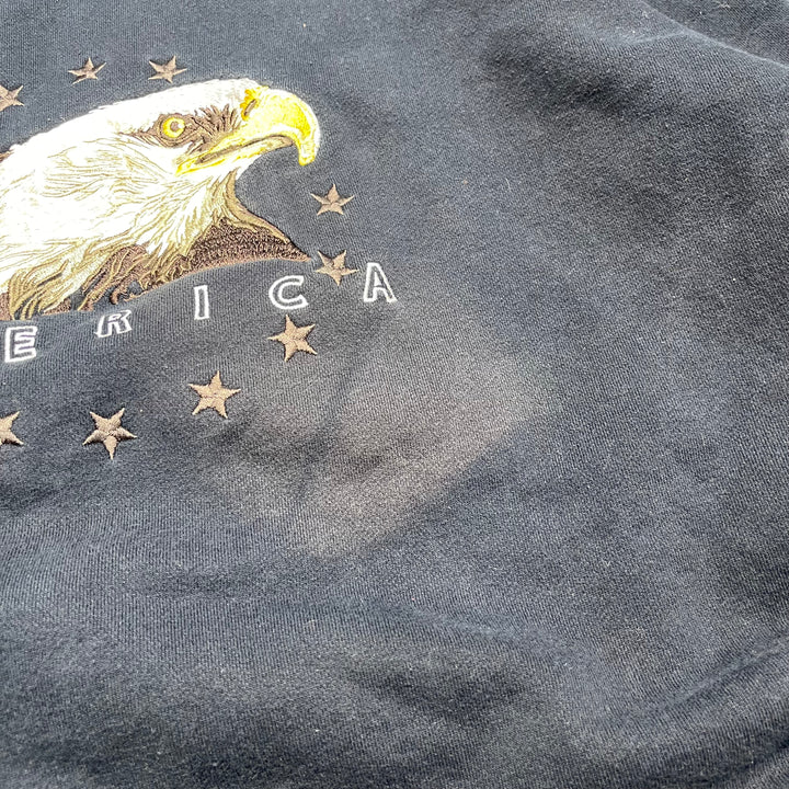 #4111 古着 Unknow/Crew Neck Sweat Shirt/クルーネックスウェット/アニマル刺繍/サイズXL