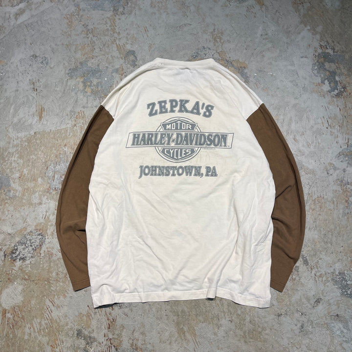 Used clothing 94's USA made Harley-Davidson / ZEPKA'S / Johnstown Store, Pennsylvania / Long T-shirt / Size XL