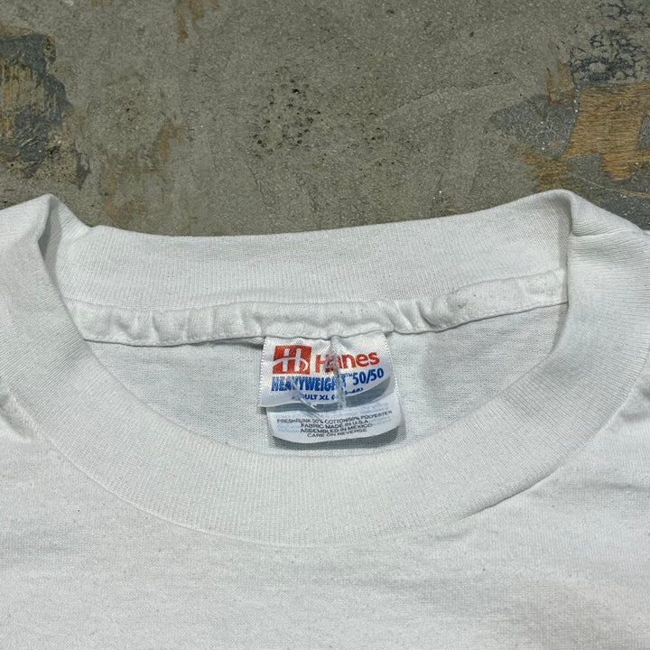 #4295 Hanes/ヘインズ/short sleeve t-shirt Tee/シングルステッチ/半袖Tシャツ/DRUG FREE BODY/MADE IN USA/サイズXL