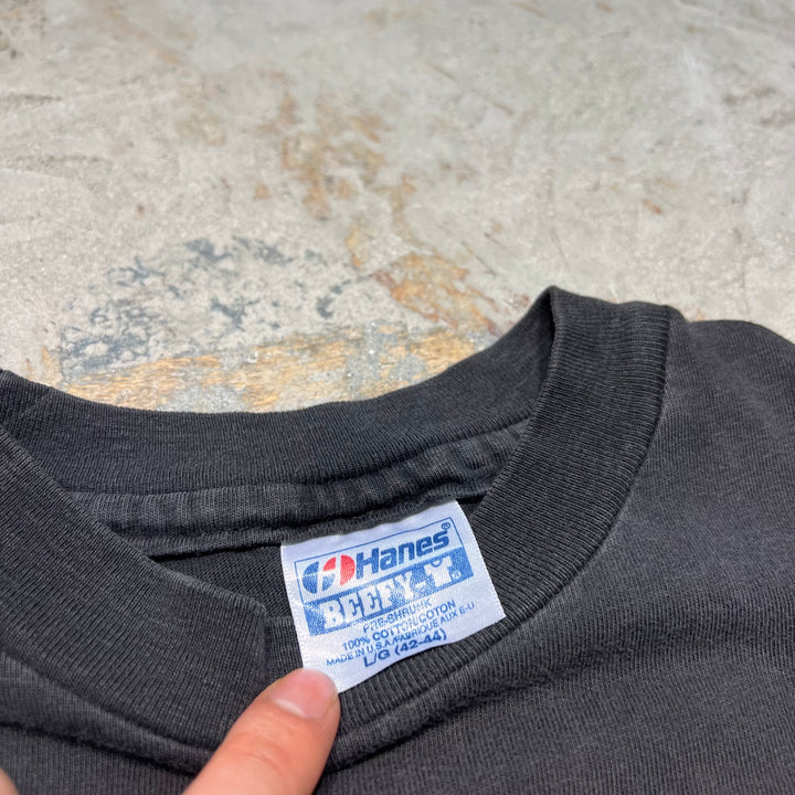古着 USA製 93's ヘインズ/ トラヴィス・トリット / ヴィンテージ シングルステッチ プリントTシャツ/サイズL
