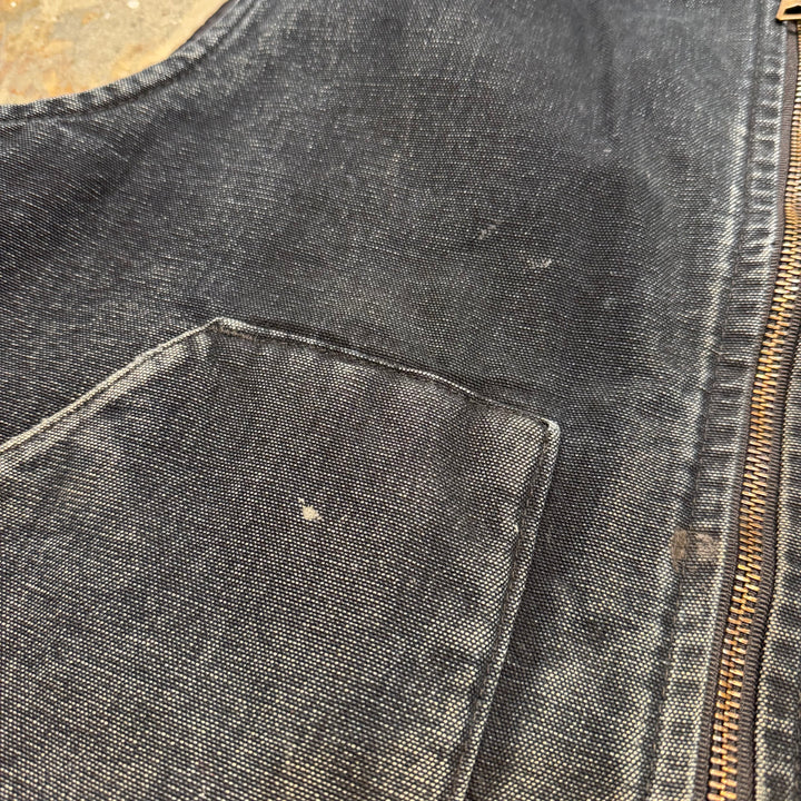 古着 Carhartt/ カーハート/ ダックベスト/ ダック地/ 裏地キルティング/ 企業ロゴ/ サイズL