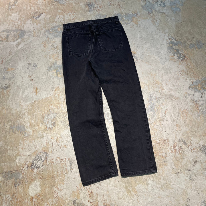 #4773 Used clothing GEORGE/Black denim pants/Black denim pants/regular fit/Size 29 x 30