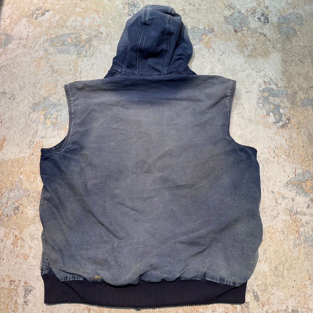 古着 USA製 Carhartt/ カーハート/ ダックベスト/ ダック地/ 裏地キルティング/ サイズL