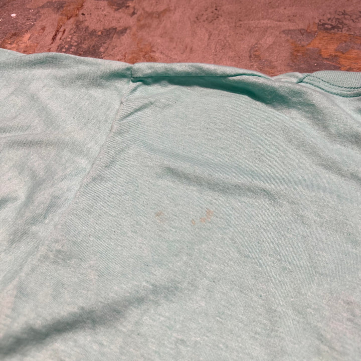 Used clothing Made in USA 80's Schoolies Stars/Duck/Paradise Escape to Lake Whitewater/Print T-shirt/Size M