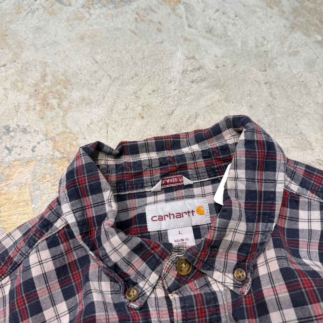Used clothing carhartt/Carhartt/Long sleeve shirt/Checked pattern/Size L