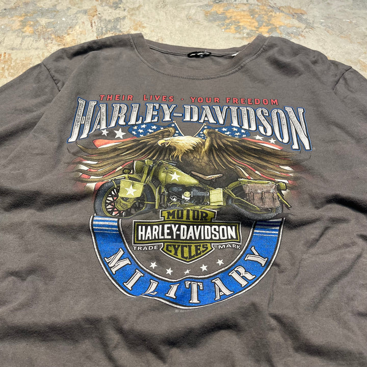 Used clothing Harley-Davidson / MILITARY / OVERSEAS TOUR / Printed T-shirt / Equivalent to size XL