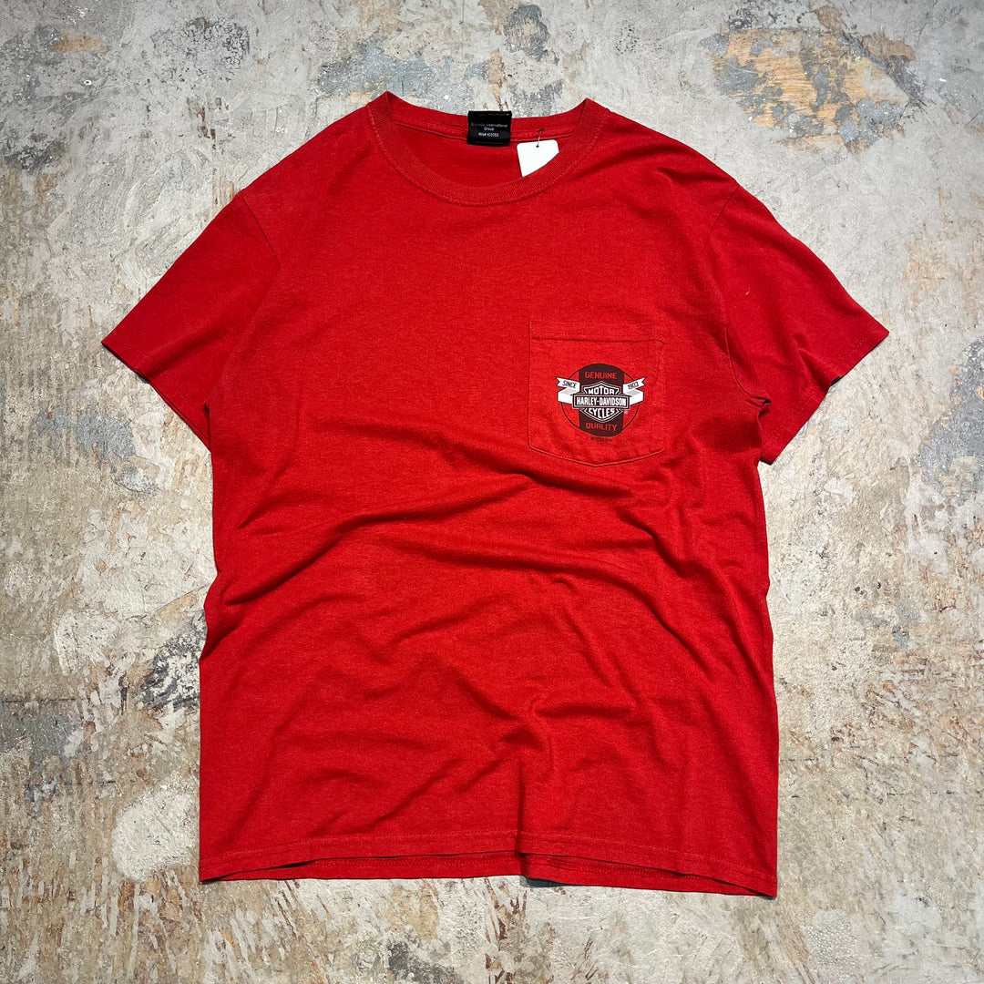 #4664 Used clothing HARLEY-DAVIDSON/Harley-Davidson/Short-sleeved printed T-shirt/Made in USA/Size L