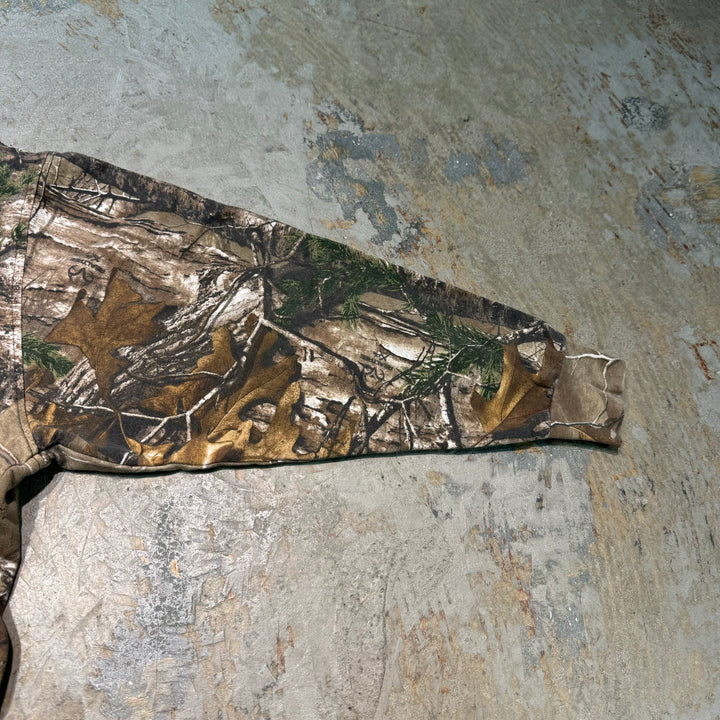 旧衣服REALTREE/真实树图案套衫连帽衫/尺寸L