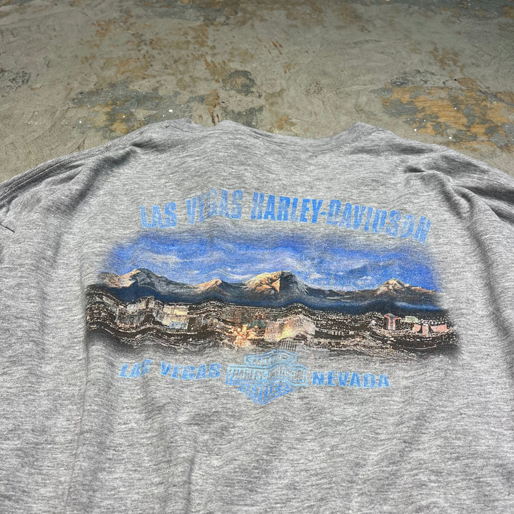 古着 Harley-Davidson/ハーレー ダビッドソン/ラスベガス/ネバダ州/プリントロングTシャツ サイズXXL