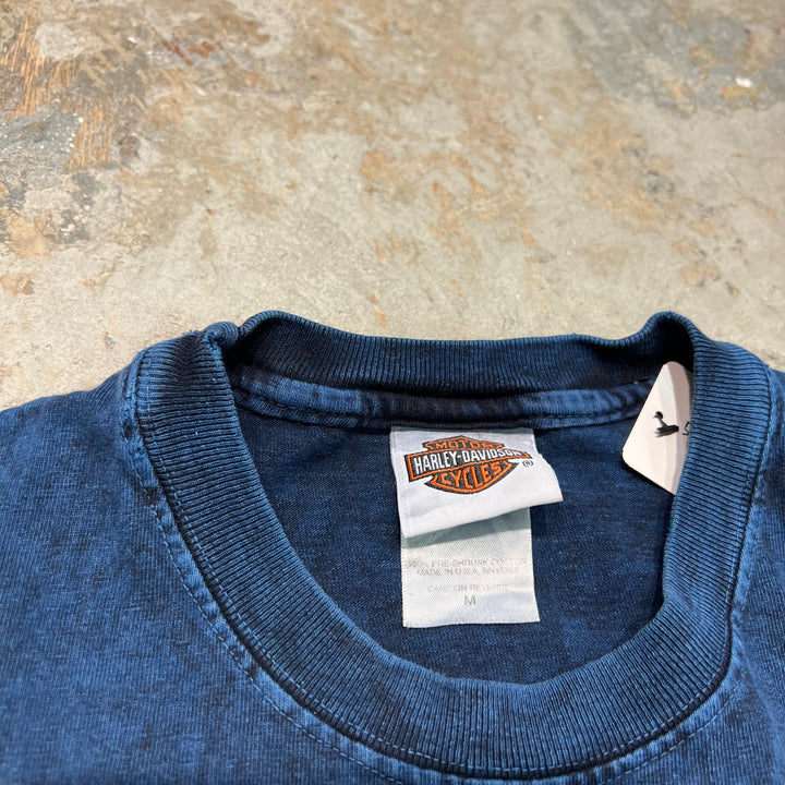 빈티지 할리 데이비슨 / 할리 데이비슨 / 라스 베이거스 네바다 상점 / 인쇄 티셔츠 / 슬리빙 / 크기 m