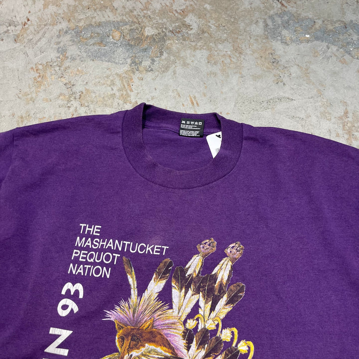 古着 90's USA製 BEST/ベスト / マシャケット・ペコ国家 シェミッツン93 /シングルステッチ プリントTシャツ サイズL