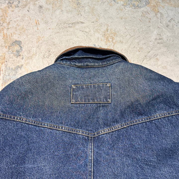 古着 Wrangler/ ラングラー/ デニムボアジャケット/ 裏地ボア/ 襟コーデュロイ/ サイズL